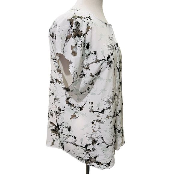 Plus Size Apt 9 Sleeveless Blouse White gray brown black/ green size XXL - Picture 3 of 7